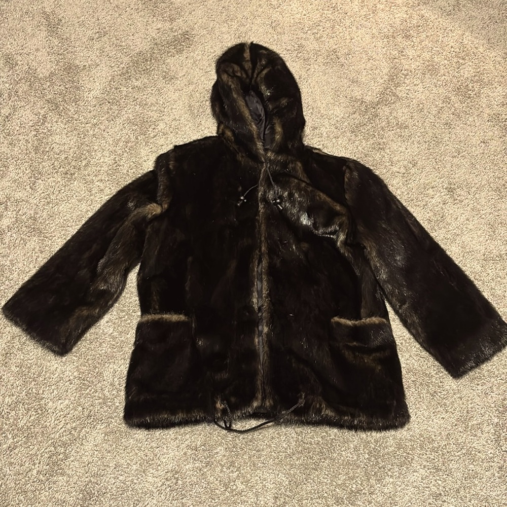 Vintage Faux Fur Jacket by Terry Lewis Classic Luxuries, Sz L-XL